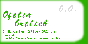 ofelia ortlieb business card